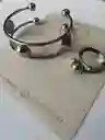Pulsera Anillo Plateado