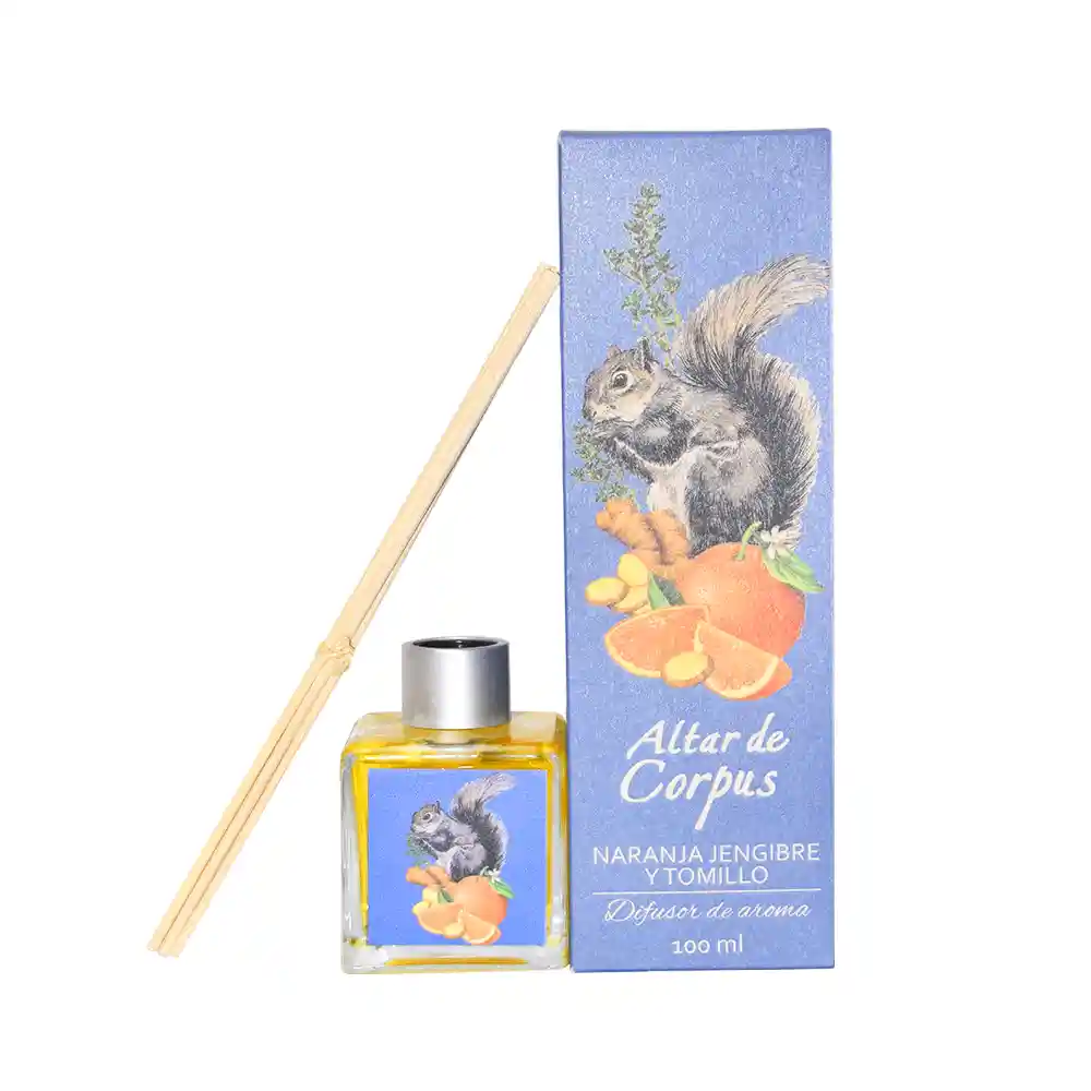 Difusor De Aroma De Naranja Jengibre Y Tomillo 100 Ml Altar De Corpus