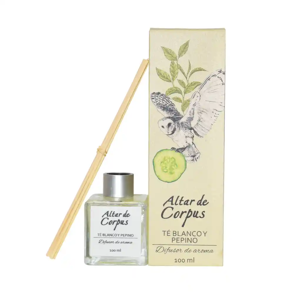 Difusor De Aroma De Té Blanco Y Pepino 100 Ml Altar De Corpus