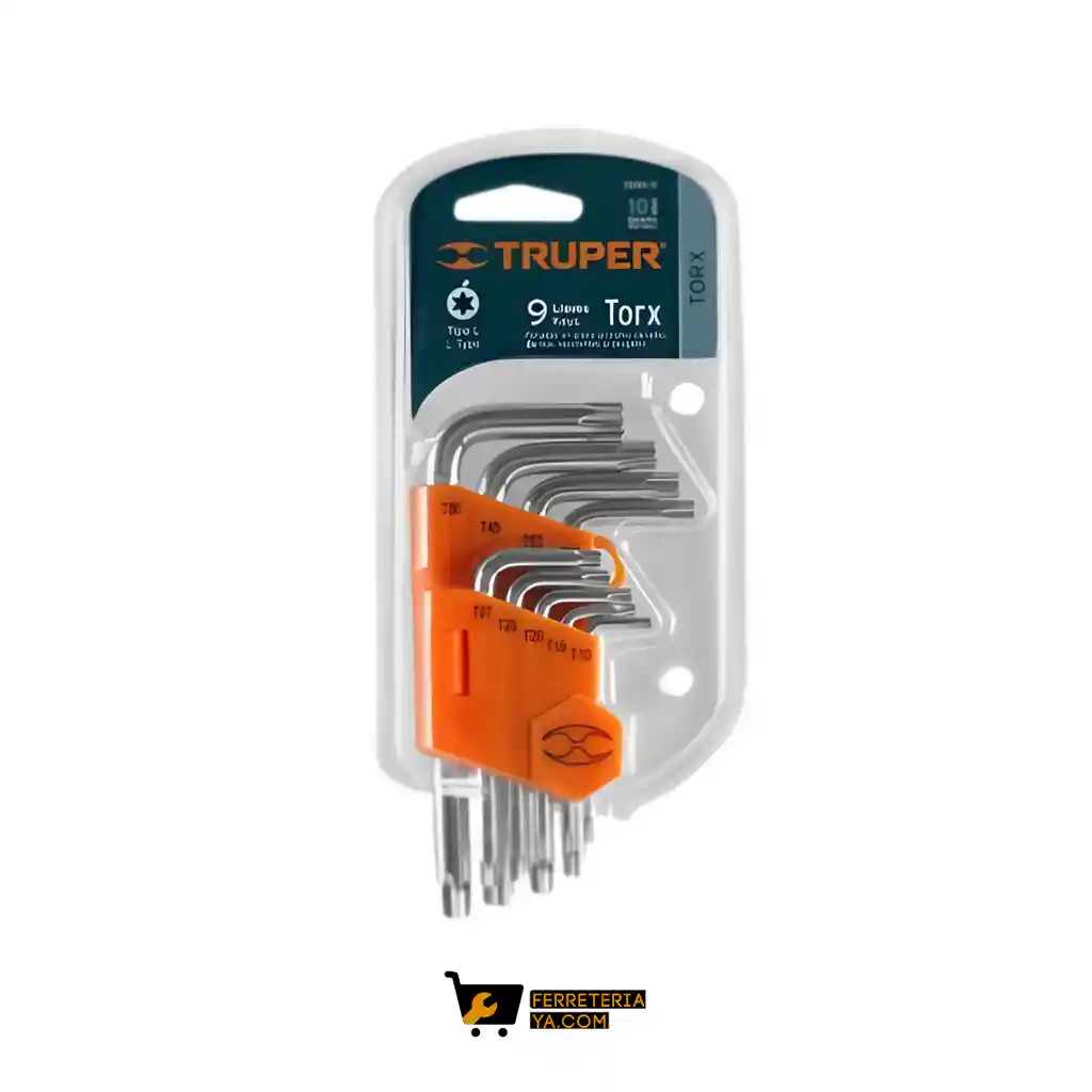 Juego Llaves Torx 9 Truper 15554
