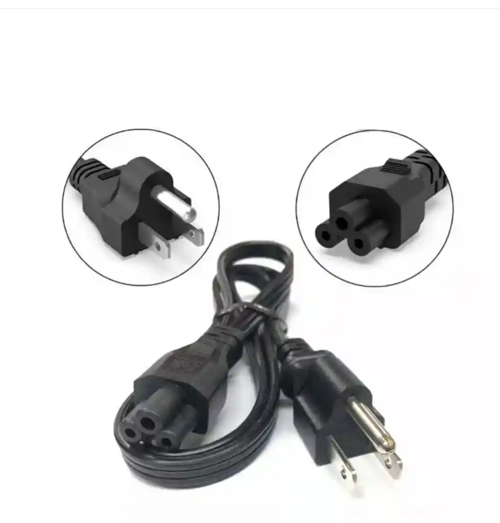 Cable De Corriente Para Cargador De Portátil / Laptop Tipo Trébol