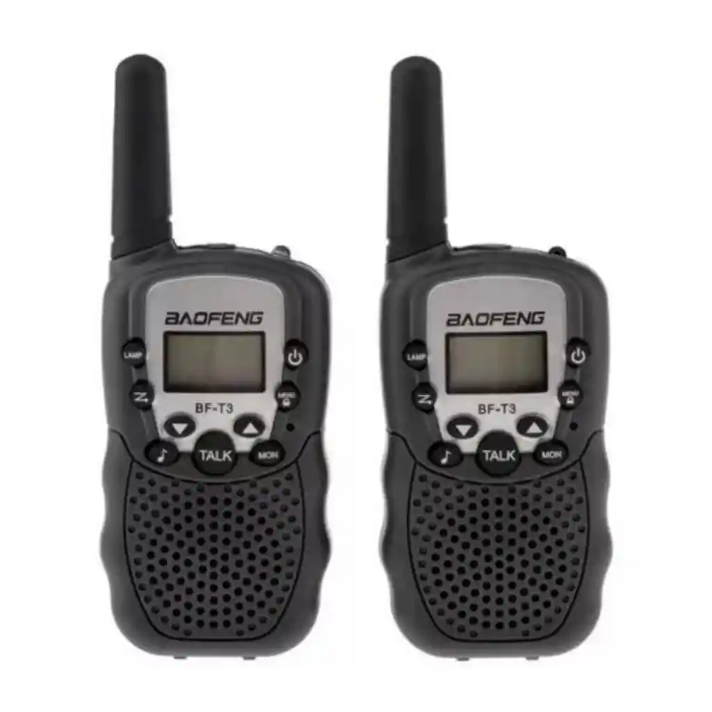 Radio Mini Walkie Talkies Bf T3 X 2 Baofeng Negro 22 Canales