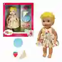 Muñeca Little Mommy Hagamos Un Picnic Vestido Flores