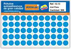 Paquete De Sticker Circular Adhesivo 13x13mm X308 Unds Plateados - Rotulos