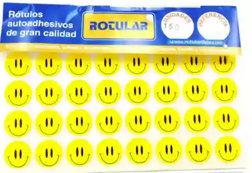 Paquete De Sticker Carita Feliz Adhesiva 13x13mm X270 Unds- Rotulos