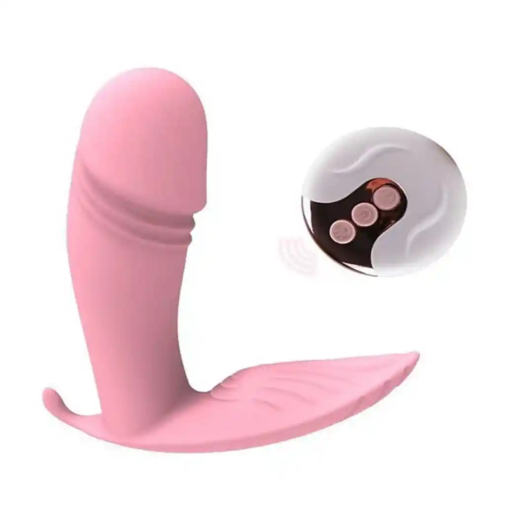 Vibrador Panty Forma Pene Recargable Con Control Remoto Inalámbrico+ Lubricante Neutro