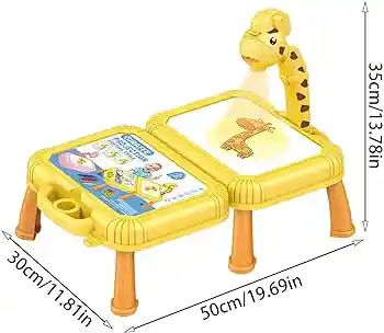 Mesa De Dibujo Niños Proyector Maletin Y Pizarra Set Pintura