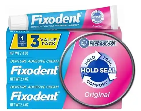 Crema Fixodent Original - Dentadura Adhesiva - X 3unds