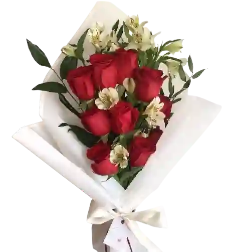 Bouquet De Rosas Con Astromelia