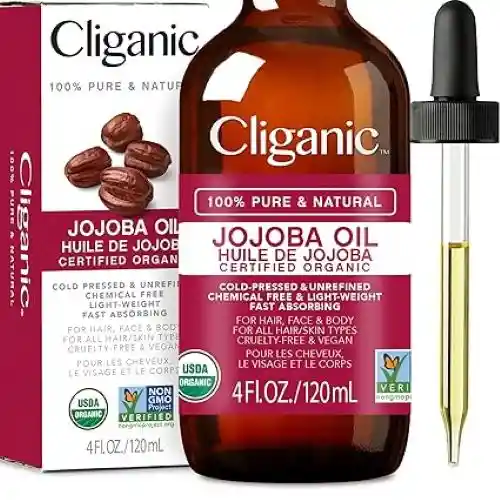 Aceite De Jojoba Cliganic 120ml - Cara / Cabello / Cuerpo