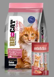 Br For Cat® Pure Adulto Salmón 3 Kg Gratis 4 Sachets Michiko Salmón