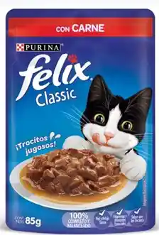 Alimento Humedo Felix Carne 85g