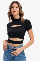 Crop Top Amy Negro Talla S/mnica