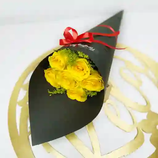 Bouquet Amore Mio Amarillo 6 Rosas