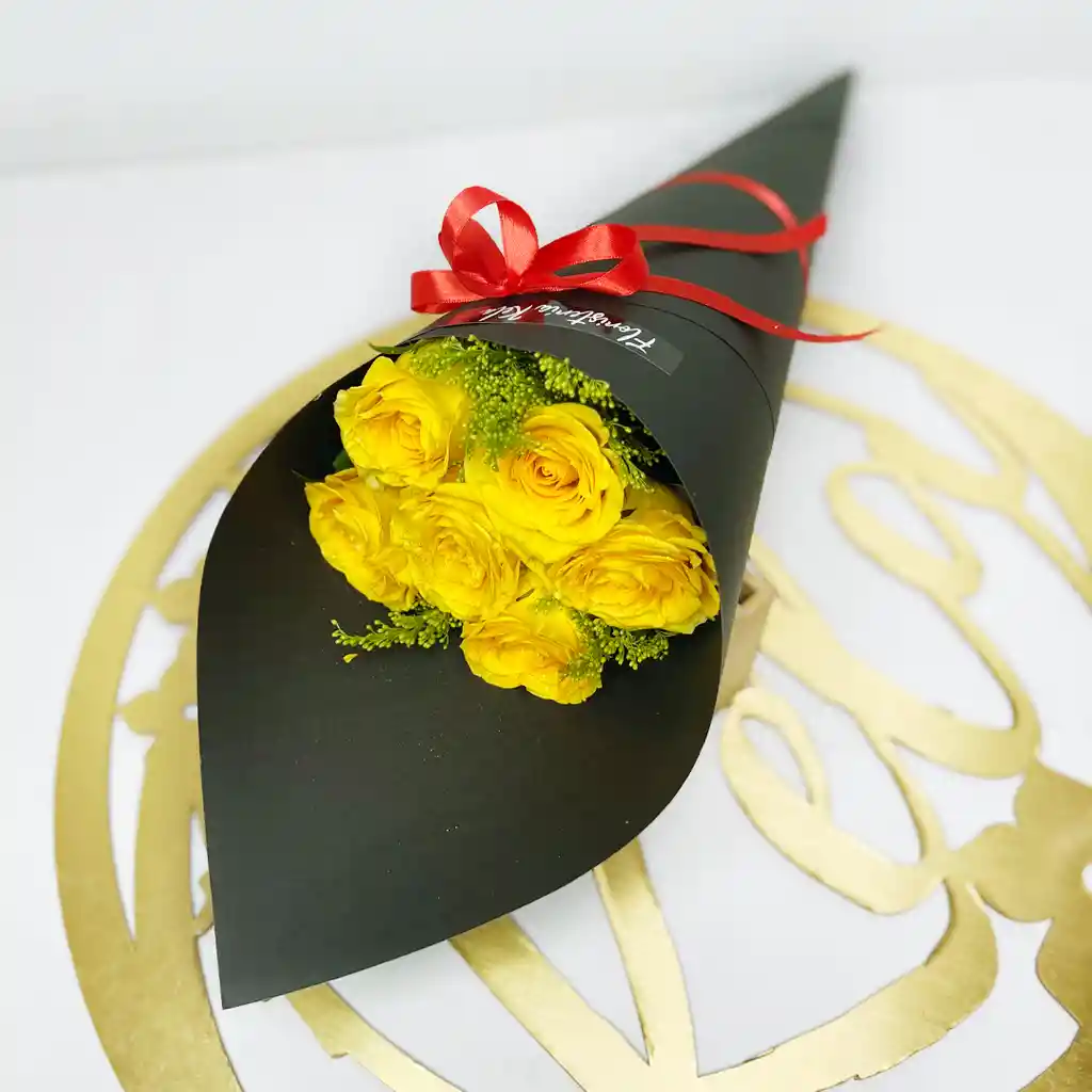 Bouquet Amore Mio Amarillo 6 Rosas