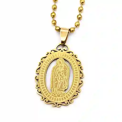 Cadena Virgen De Guadalupe Acero