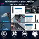 Aspiradora Recargable Portátil Sopladora 2en1 Con Luz Led