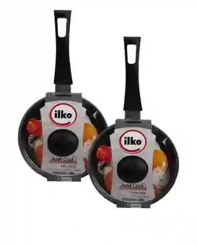Set X2 Cacerolas De Huevo Ilko 14 Cm Antiadherentes Con Tapa