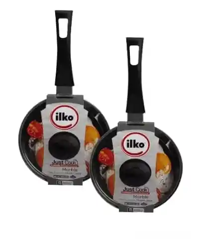 Set X2 Cacerolas De Huevo Ilko 14 Cm Antiadherentes Con Tapa