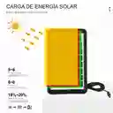 Ventilador Portátil 14inch Recargable Panel Solar Luces Led