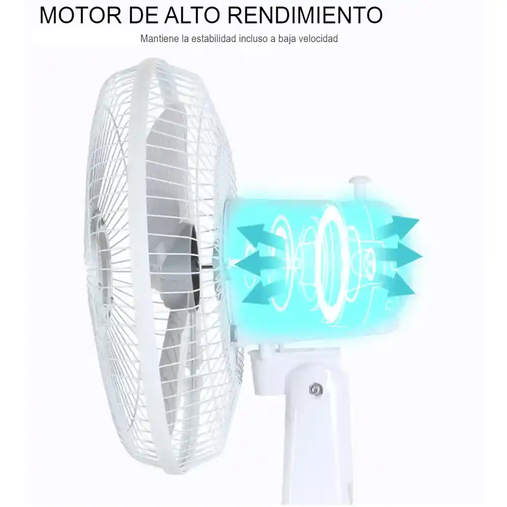 Ventilador Portátil 14inch Recargable Panel Solar Luces Led