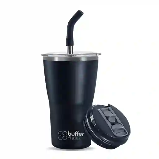 Mug Vaso Termo Agua Café 400ml Buffer Acero Inox + Tapas