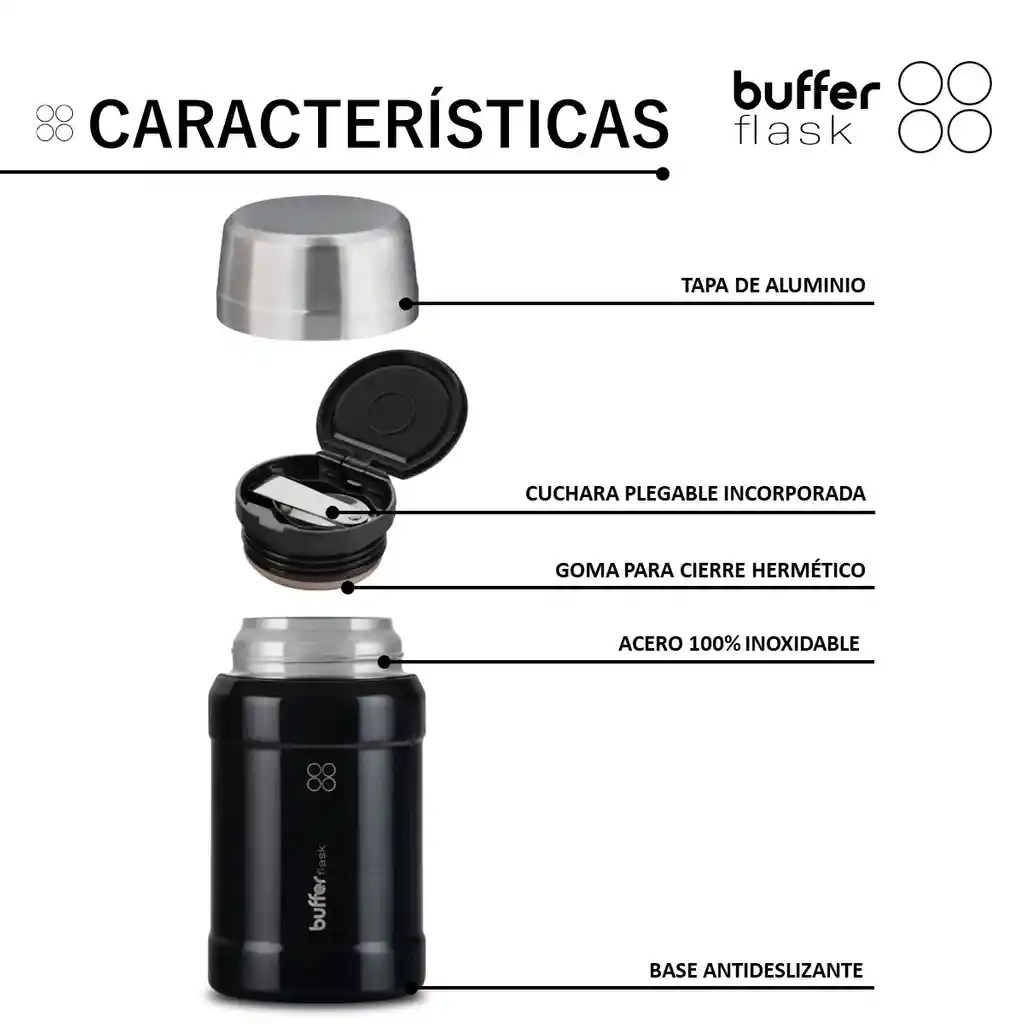 Termo Comida Y Liquido Buffer Multiproposito 800ml + Bolso