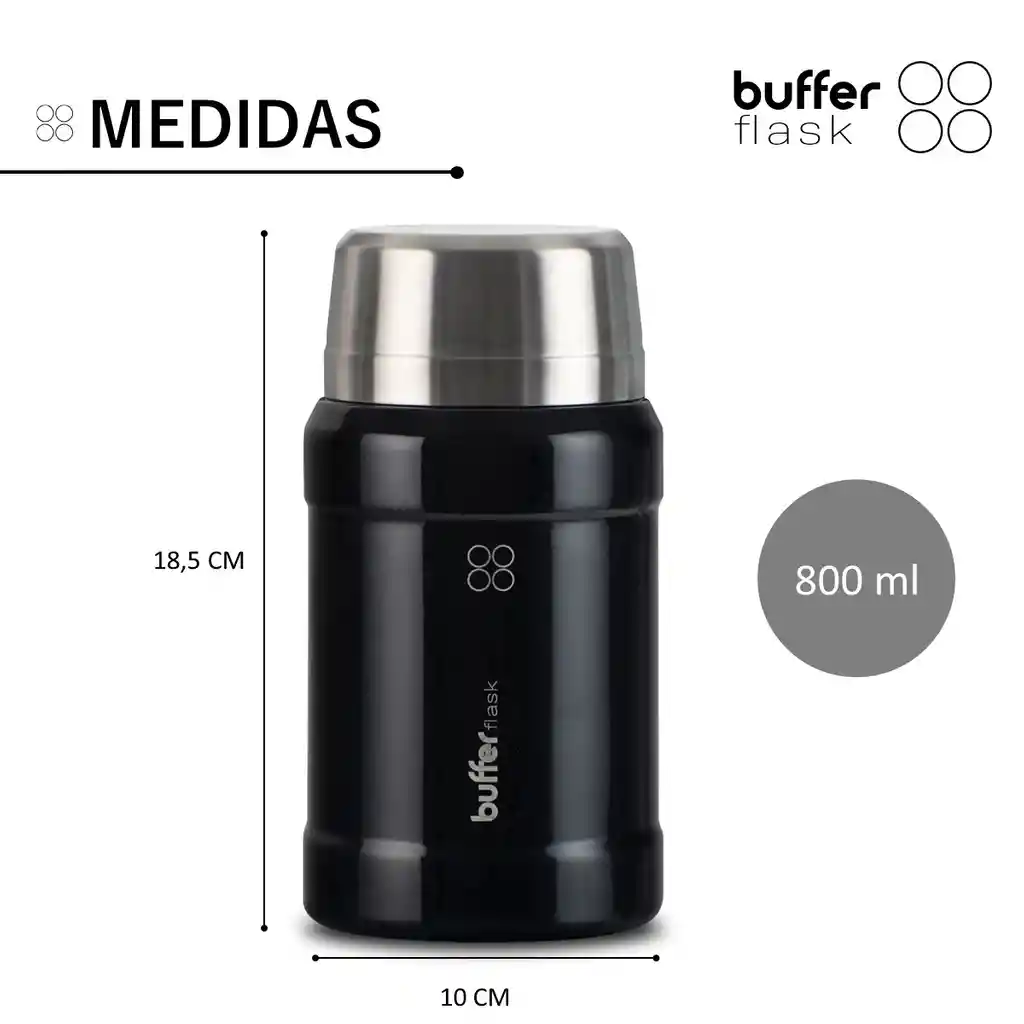 Termo Comida Y Liquido Buffer Multiproposito 800ml + Bolso