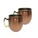Vasos Cobre Moscow Mule Vintage Set De 2 Mugs Casatua 500ml