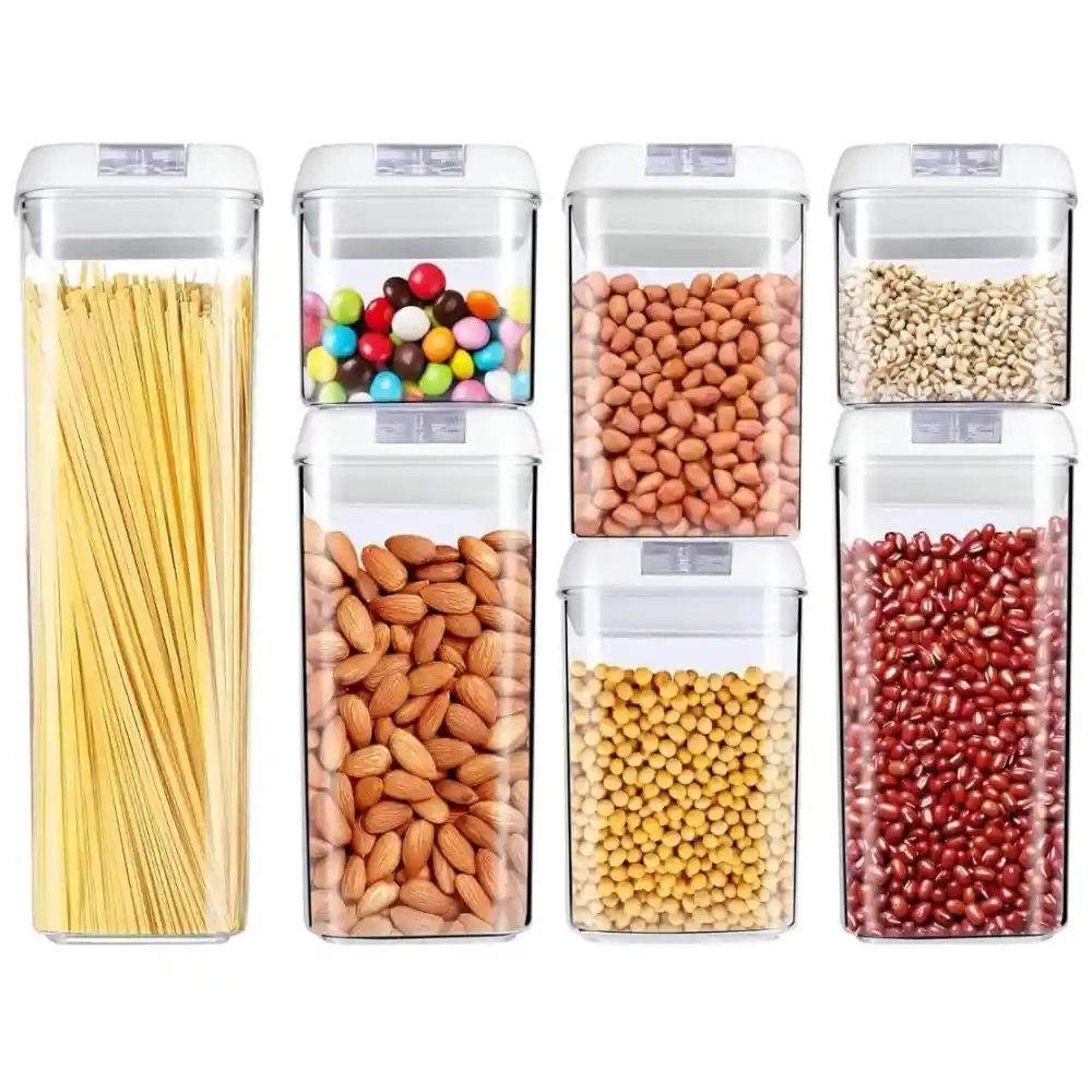 Set Contenedor De Alimentos 7pcs Organizdor Despensa Granos