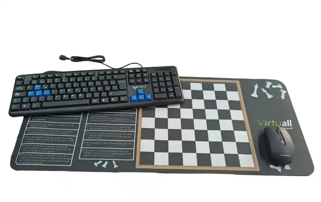 Pad Mouse Gamer Xl Diseño Ajedrez 30cm X 70cm