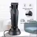 Maquina De Motilar Inalambrica Kemei 2296 Con Base De Carga Color Negro