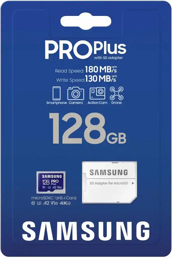 Memoria Micro Sd Samsung 128gb Pro Plus + Adaptador