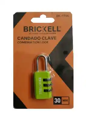 Candado Clave Combinacion 3 Digitos Brickell 30mm Refbk-1764