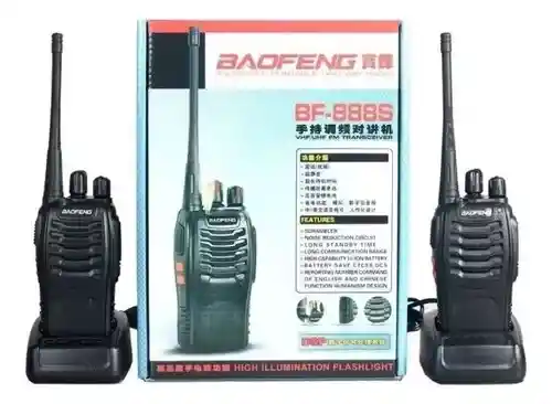 Dos Radios Walkie Talkie Baofeng Bf-888s Uhf (x2) Con Audífonos!