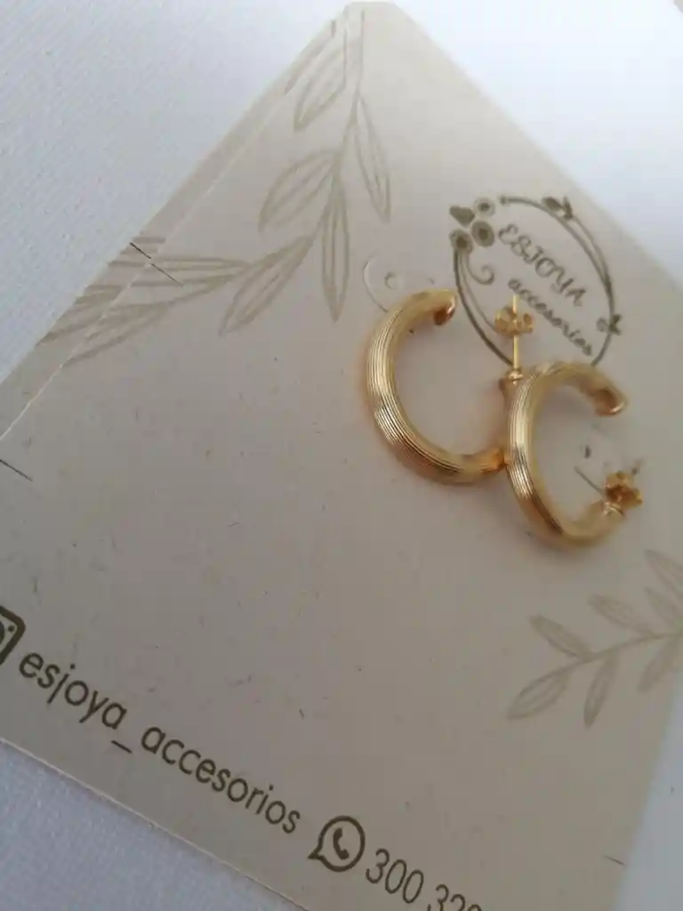 Aretes Topitos Dorados Para Dama