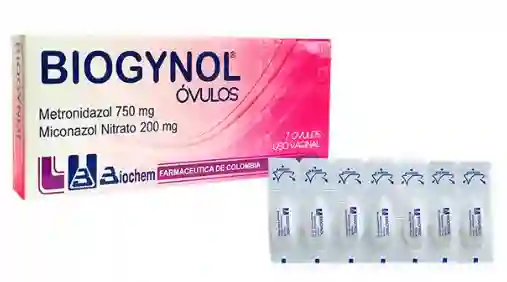 Biogynol Ovulos (metronidazol 750 Mg+ Miconazol Nitrato 200 Mg) X Caja