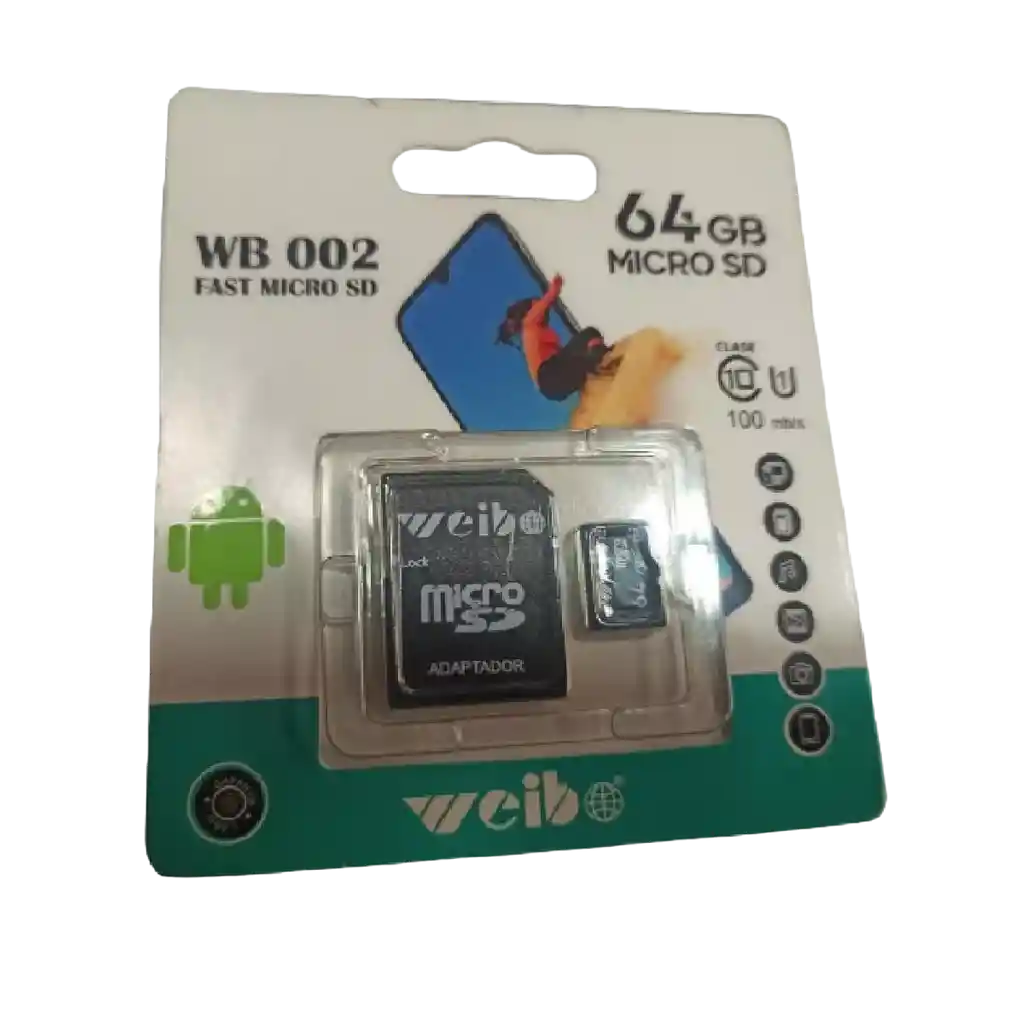 Tarjeta De Memoria Weibo Sd Con Adaptador Sd 64gb