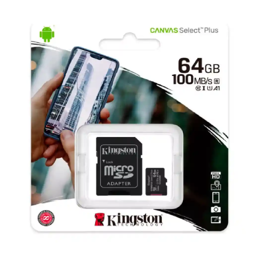 Tarjeta De Memoria Kingston Sdcx10 Con Adaptador Sd 64gb