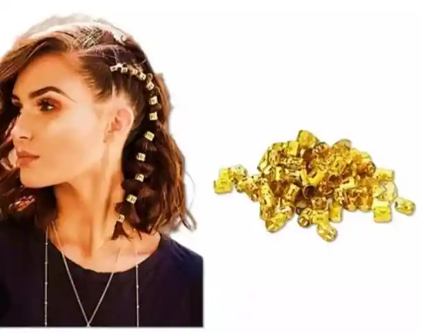 Abrazaderas Para Cabello Dorada