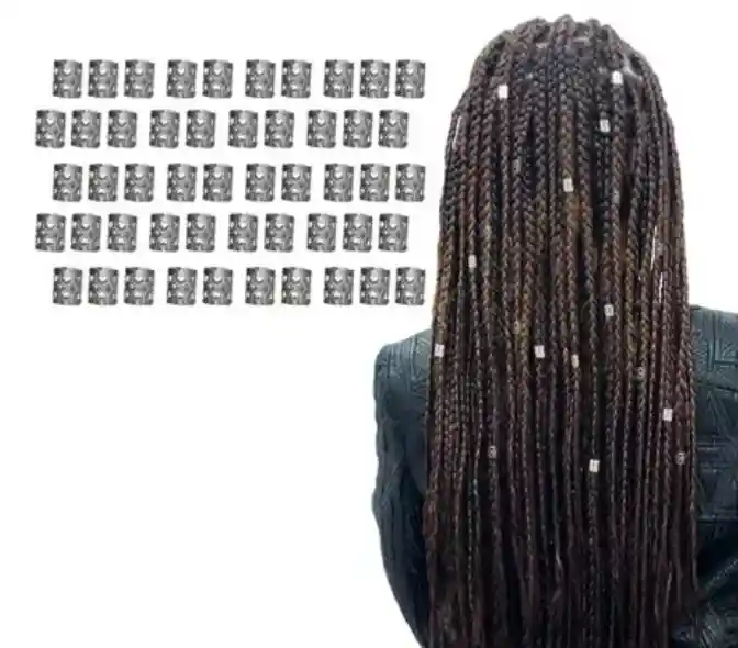 Abrazaderas Para Cabello Plateada