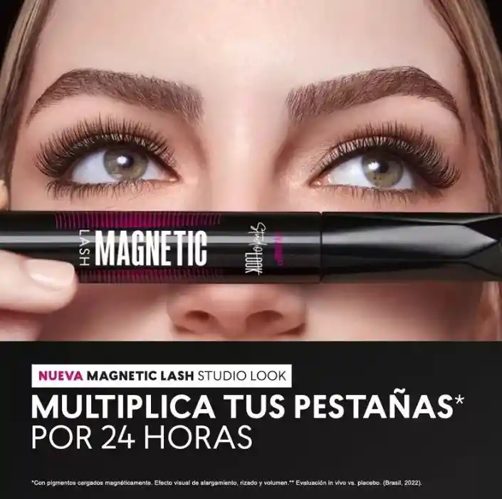 Pestañina Mascara De Pestañas Lash Magnetic Studio Look Negra 8g