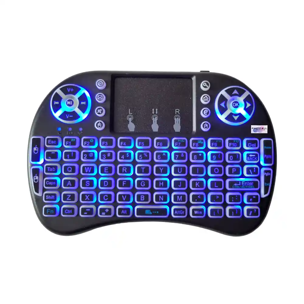 Mini Teclado Inalambrico Retroiluminado Con Panel Táctil