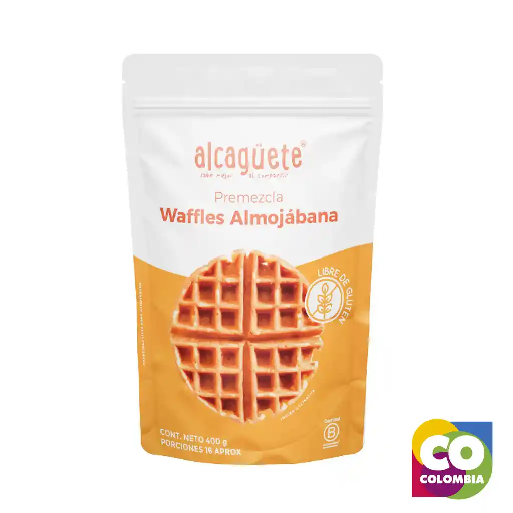 Premezcla Waffle De Almojabana Marca Alcagüete Embalaje De 1 Unidad Por 400gr