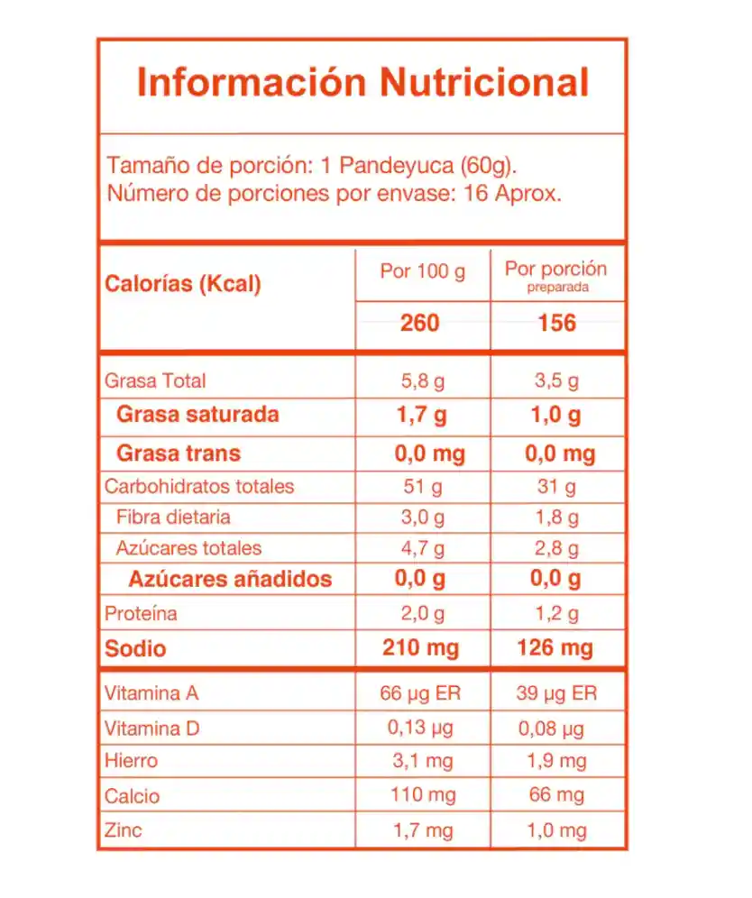 Premezcla De Pandeyuca Marca Alcagüete Embalaje De 1 Unidad Por 400gr