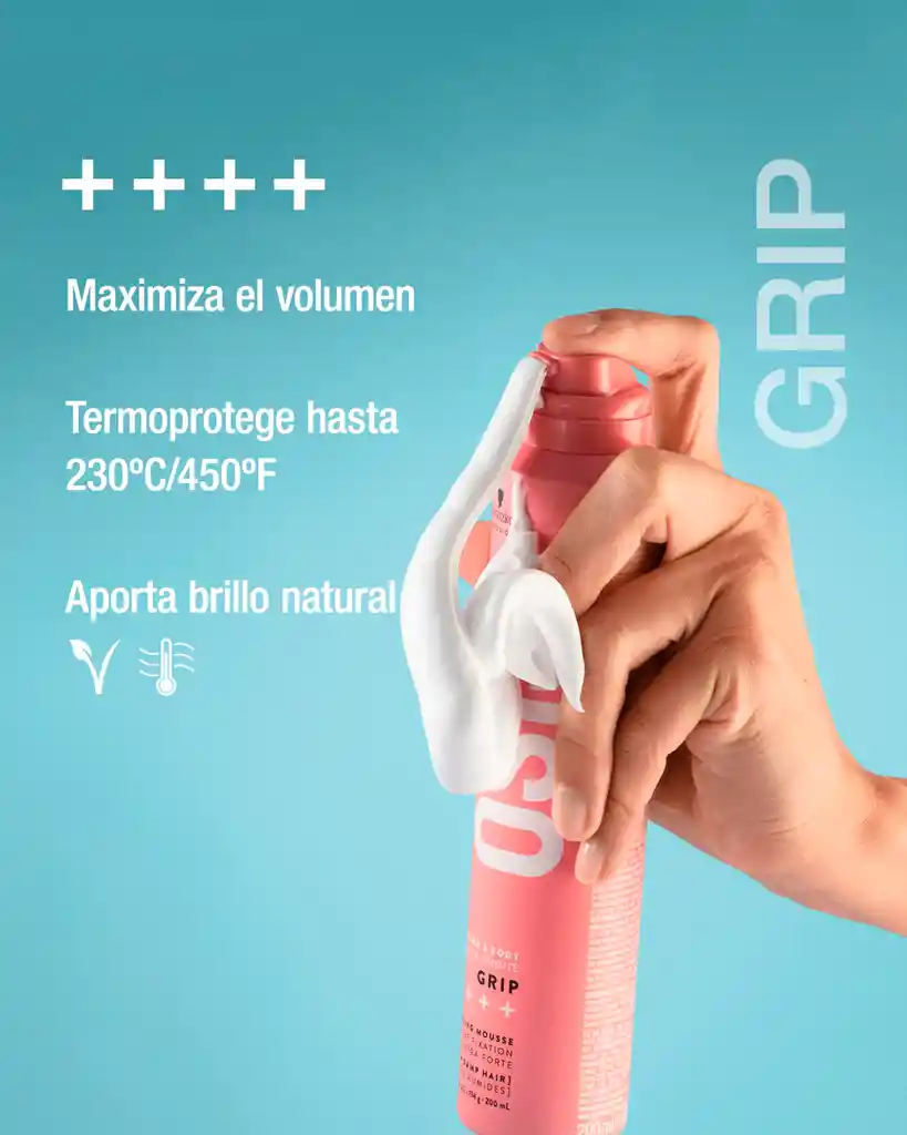 Osis Grip Espuma Fijación Extrafuerte 200ml