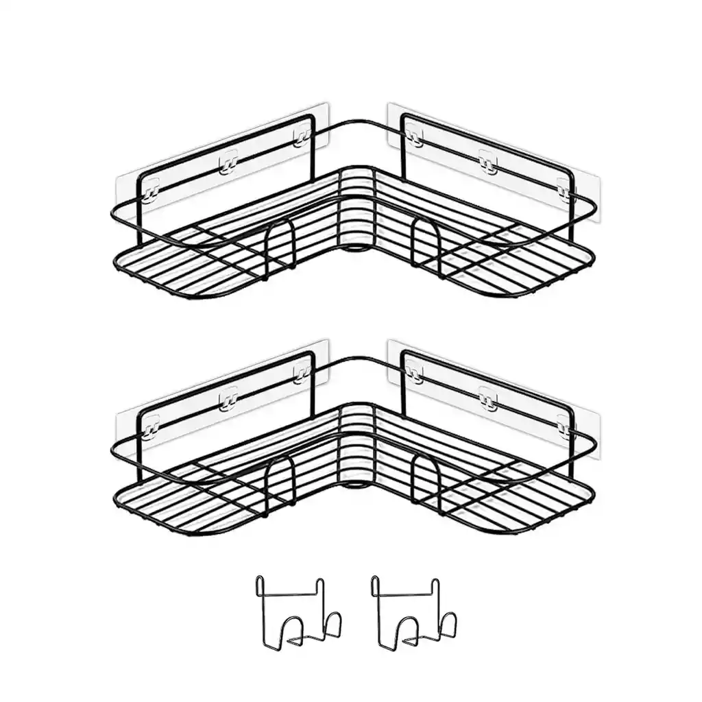 Organizador De Ducha Repisa Baño Adhesivo Set Inoxidable