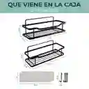 Organizador De Ducha Repisa Baño Adhesivo Set 2 Inoxidable