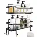 Organizador De Ducha Repisa Baño Adhesivo Set 2 Inoxidable