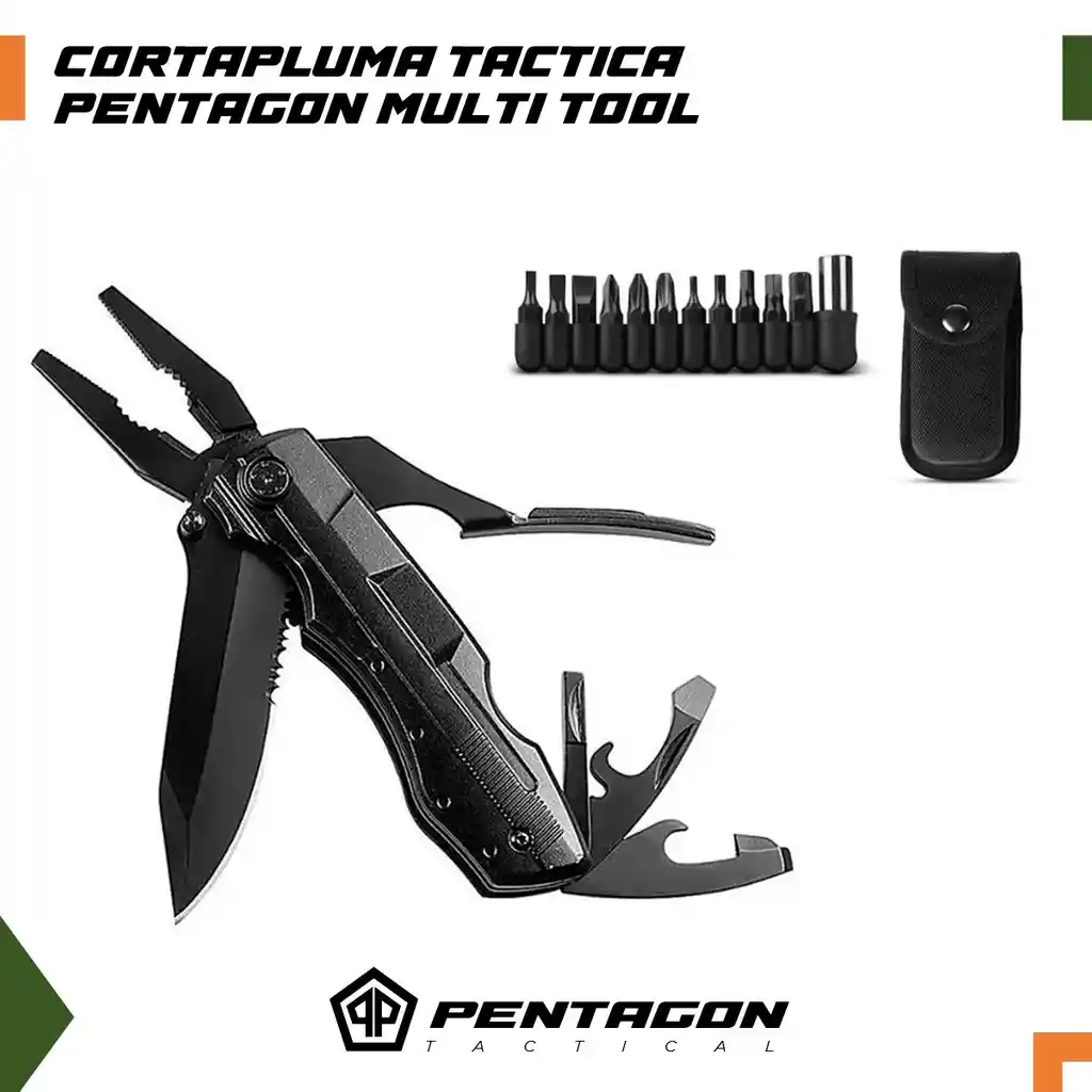 Cuchillo Tactico Navaja Multiherramienta Pentagon Camping